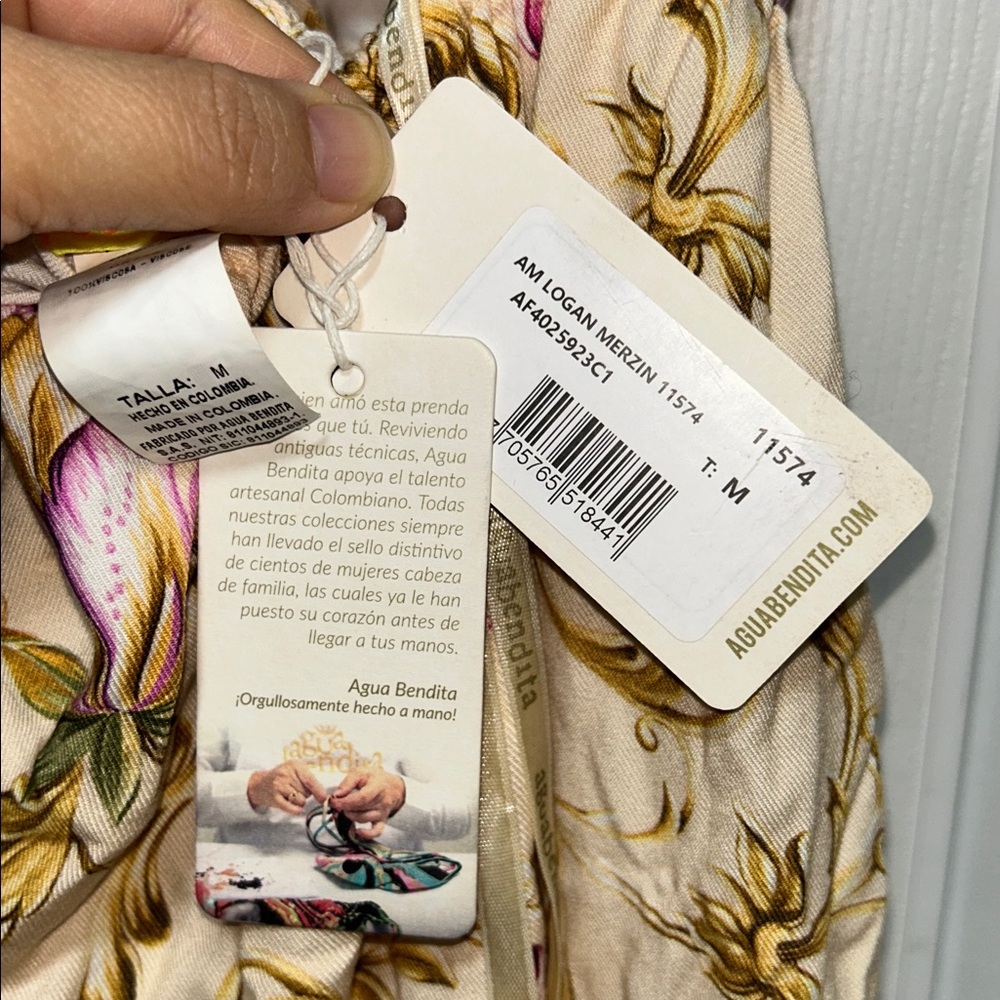 💗NWT Agua Bendita Logan Merzin Floral Mini Dress - Size Medium - Picture 11 of 12